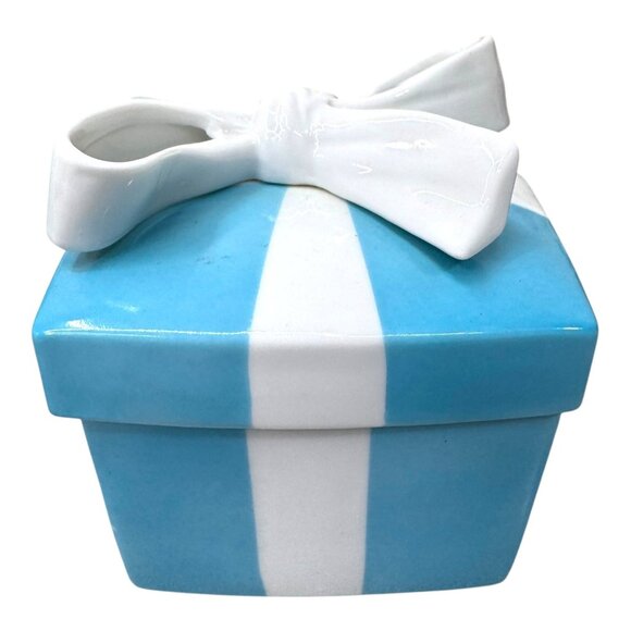 Tiffany & Co Iconic Blue Ceramic Trinket Jewelry Gift Box Decor Collectible 3.5" - Picture 2 of 10